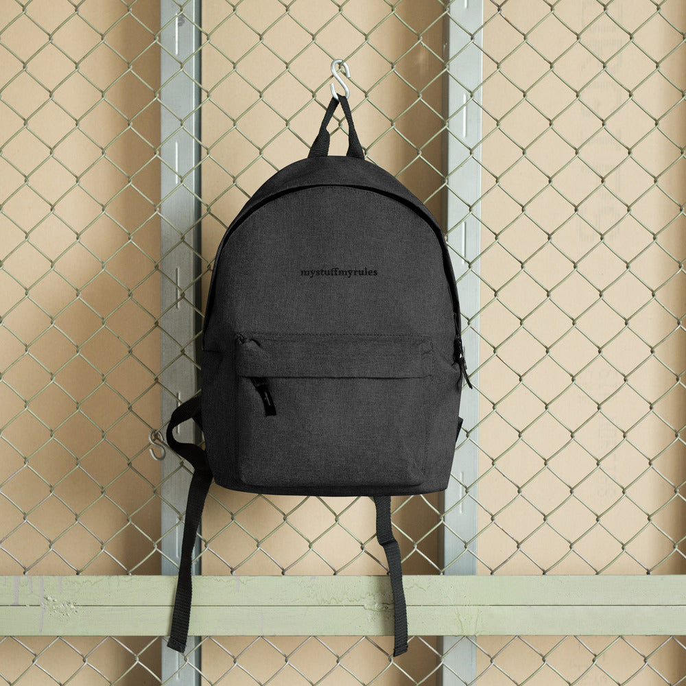 Embroidered Backpack (Black)
