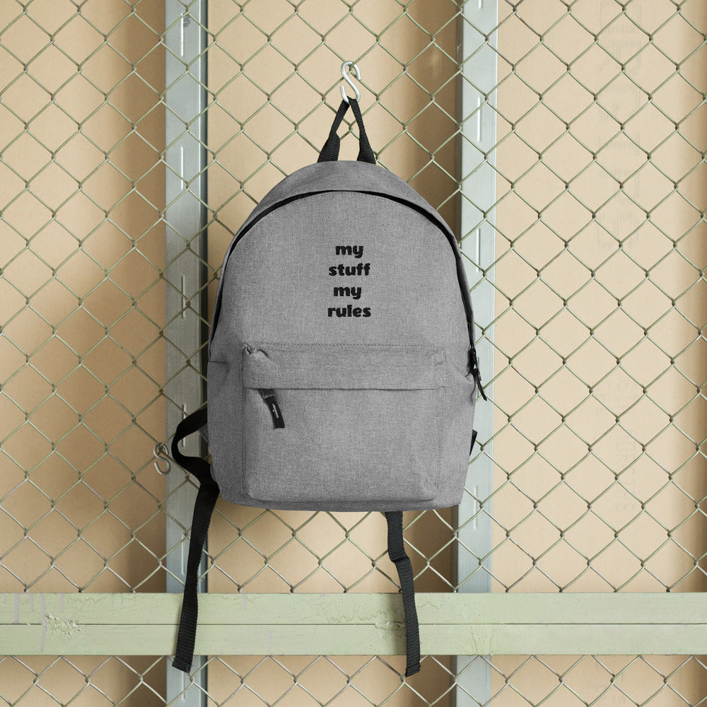 Embroidered Backpack (Grey)