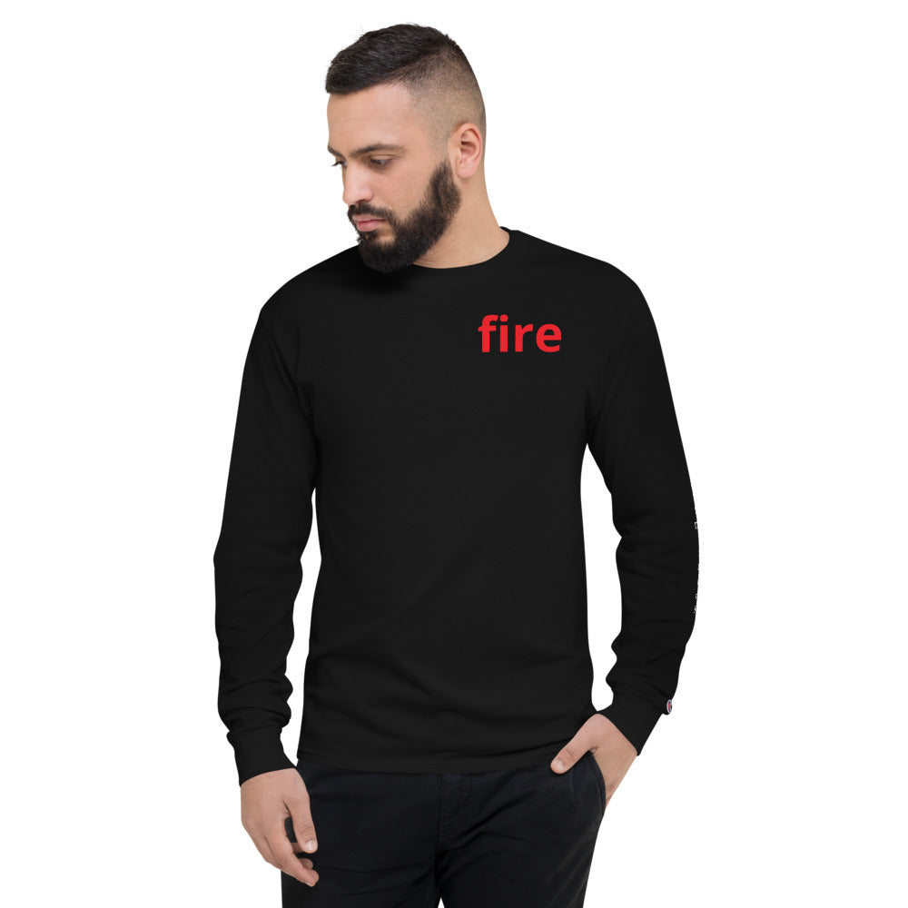 Fire (Men's Champion Long Sleeve Shirt)