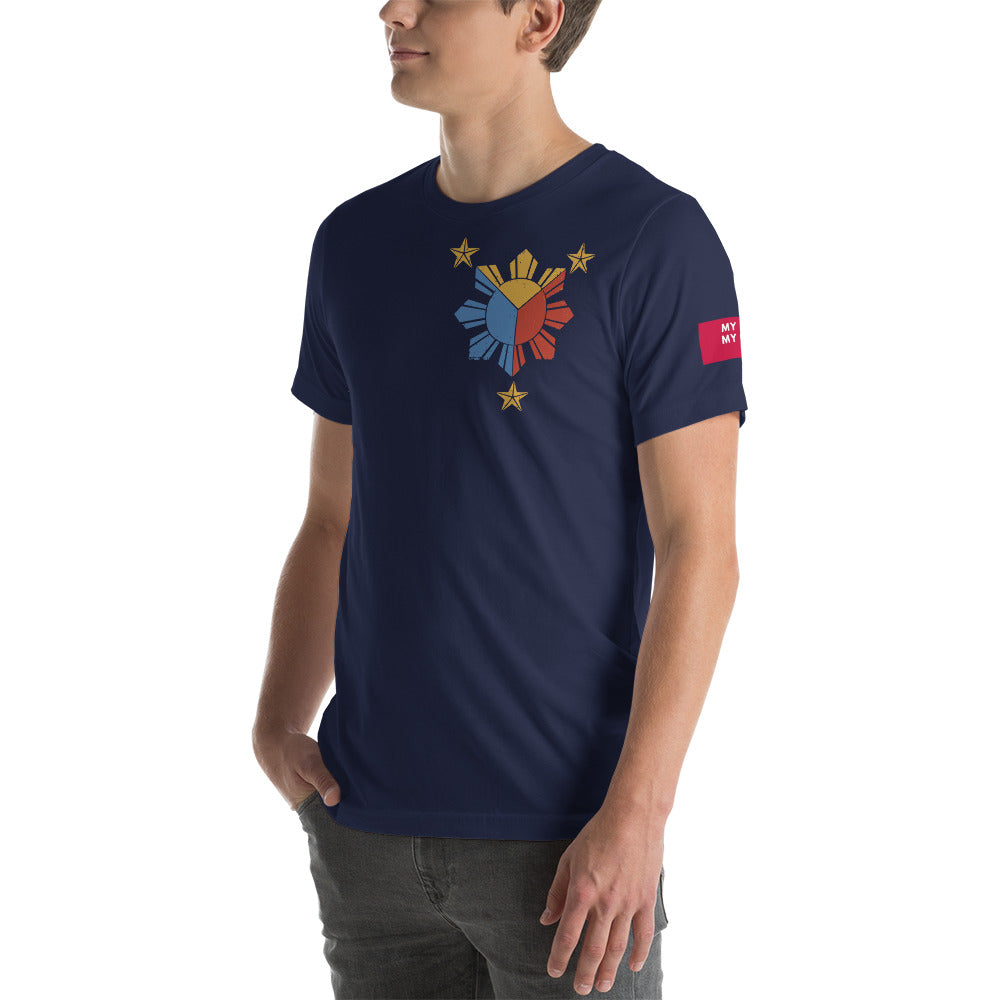 Three Stars and a Sun Logo - Short-Sleeve Unisex T-Shirt